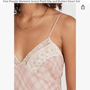 Free people Gracie Plaid slip dress